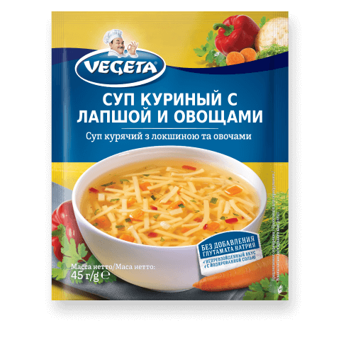 Kuryachij Sup Z Lokshinoyu I Ovochami 45 G Vegeta